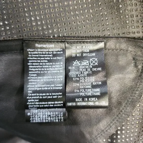 Rawtus (Raw+) Femme Japanese Motorcycle Jacket Goatskin Mesh Size S